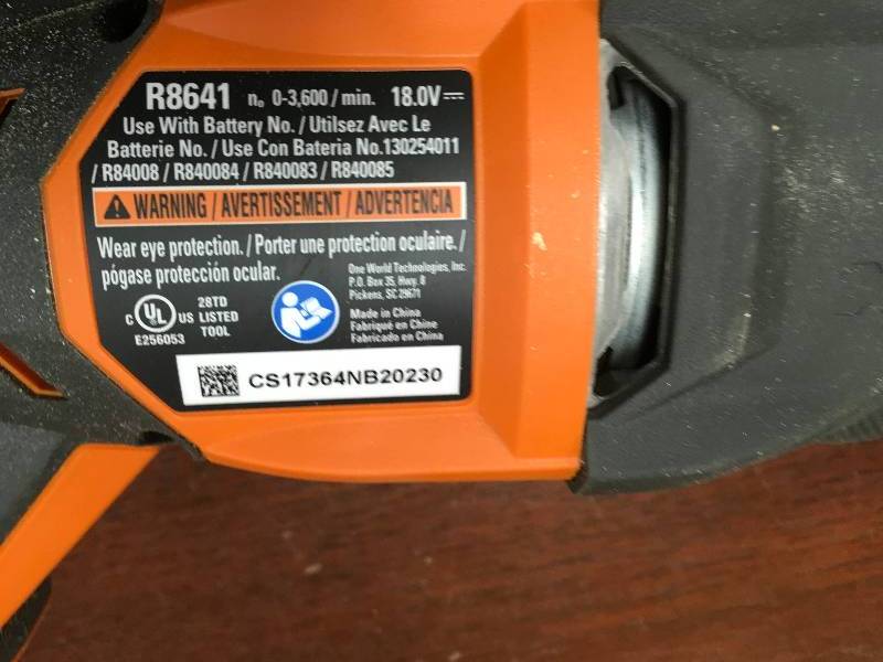 Ridgid X4 18-Volt Cordless Orbital Reciprocating Saw Console ( Tool Only) used in working condition