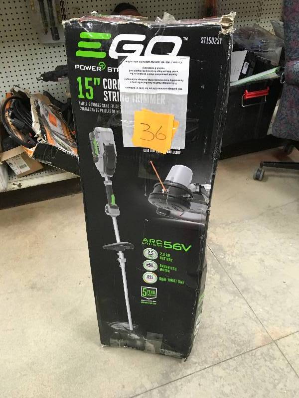 EGO 15 in. 56-Volt Lithium-ion Electric String Trimmer with Rapid Reload Head open box in like new condition