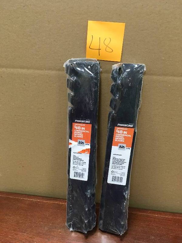PowerCare 48 in Commercial Riding Lawn Mower Blades (3-Pack) Lot of 2 new