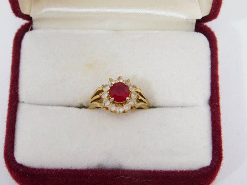 lot 75 image: Ruby Diamond Ring