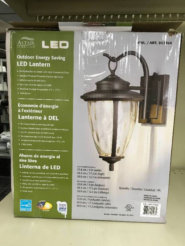 9IN LED COACH LIGHT, RETAIL $34.99