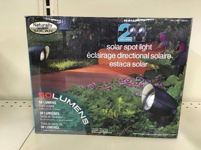 SOLAR SPOTLIGHTS 2 PK, RETAIL $14.99