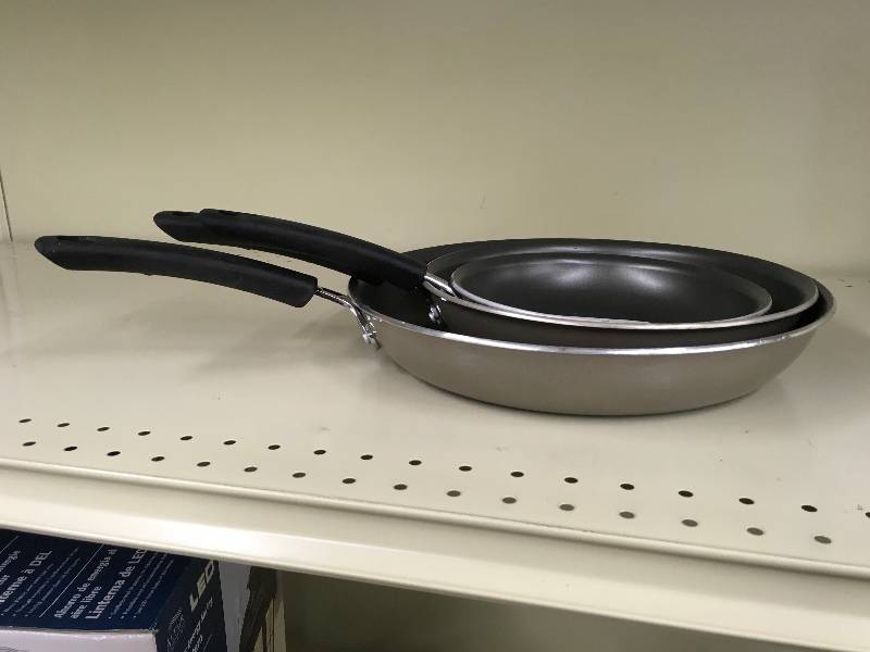 TRAMONTINA 3PC SAUTE PAN, RETAIL $27.99