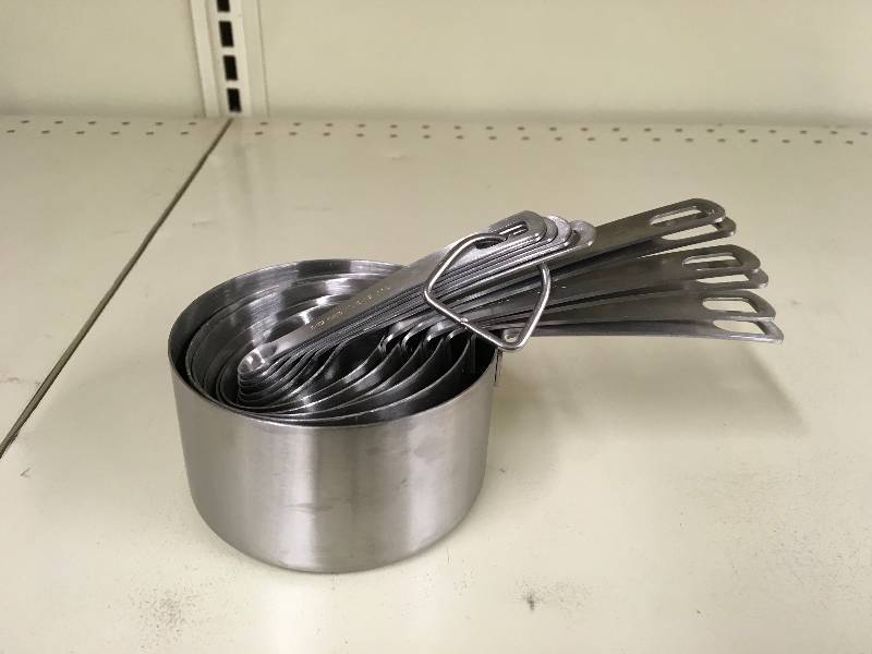 12PC CUPS AND SPOONS, RETAIL $14.99