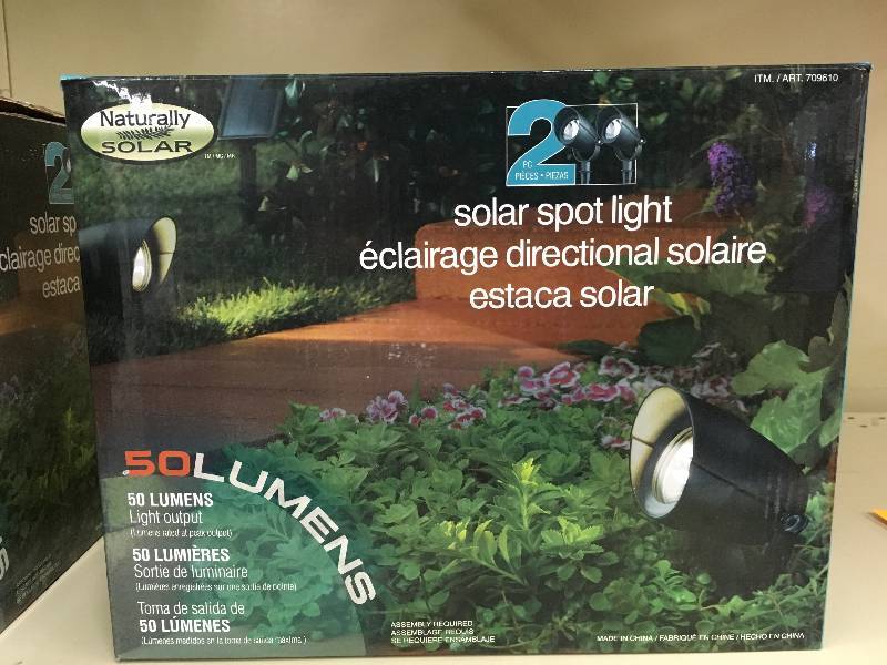 SOLAR SPOTLIGHTS 2 PK, RETAIL $14.99