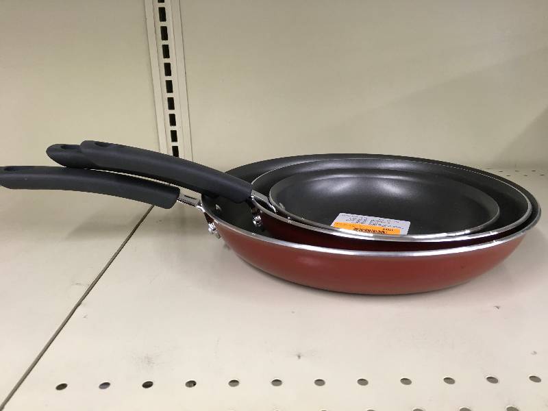 TRAMONTINA 3PC SAUTE PAN, RETAIL $27.99
