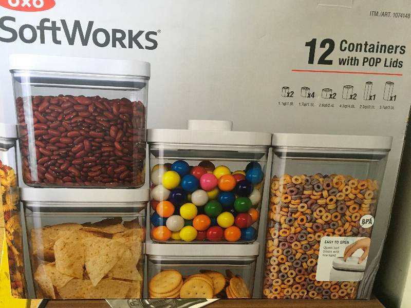 OXO 12PC SOFTWORKS CONTAINERS WITH POP LIDS SET, MSRP $79.99