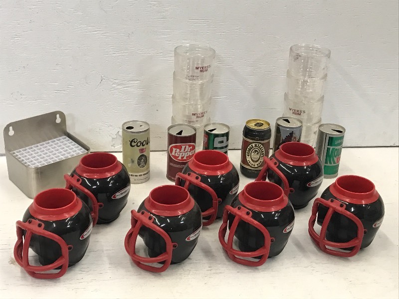 lot 13 image: Box Of Assorted Drink Glasses, Foo...
