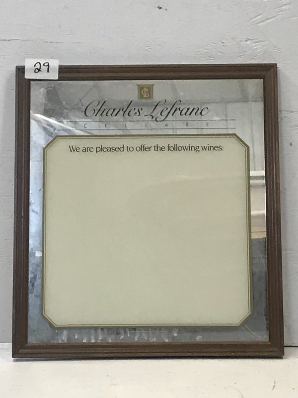 lot 29 image: Charles LeFranc Mirrored Wine List ...
