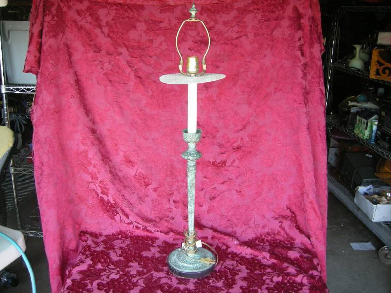 lot 37 image: Vintage Frederick Cooper Candlestick Electric Lamp