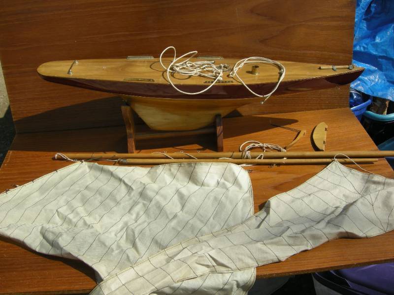 lot 45 image: Vintage Wooden Sailboat Project