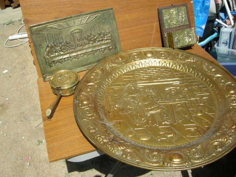 lot 131 image: Embossed Brass Group