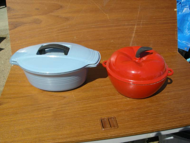 lot 140 image: Vintage LeCreuset and Color Cast Pans
