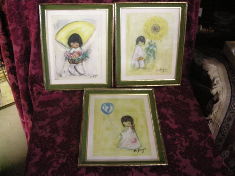 lot 186 image: 3 Vintage DeGrazia Prints