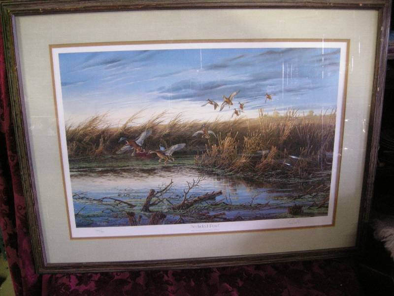 lot 191 image: Terry Redlin Secluded Pond Print