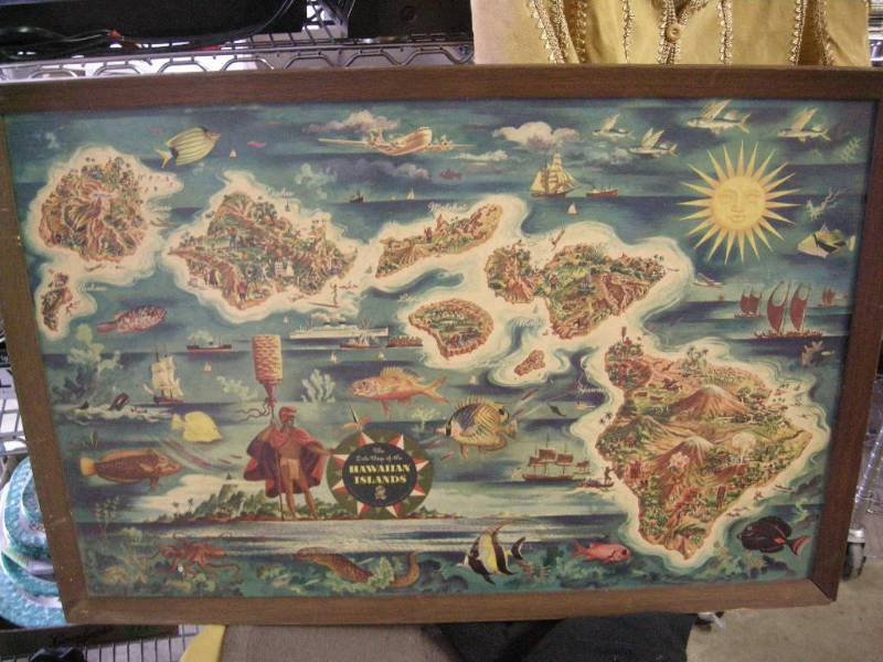 lot 197 image: Vintage Hawaiian Islands on Board