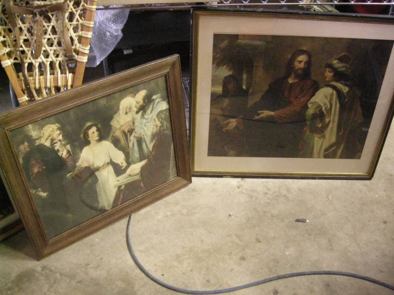 lot 213 image: 2 Vintage Jesus Prints