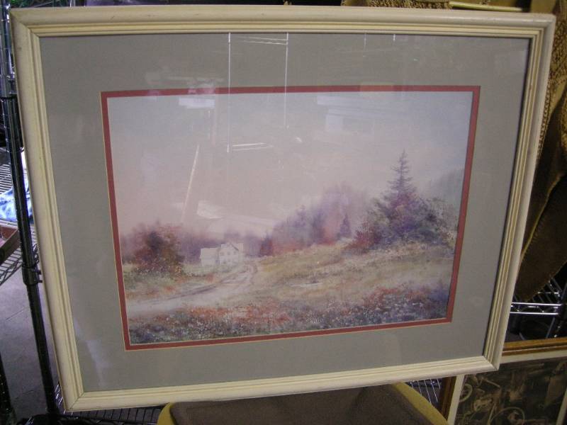 lot 215 image: Owen Wexler Watercolor Landscape Print