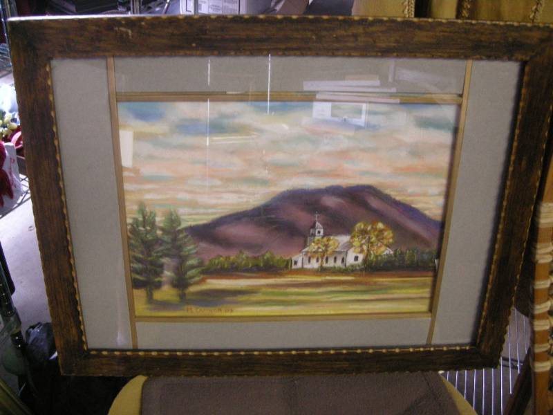 lot 216 image: Vintage Chalk Drawing Signed M. Cannon