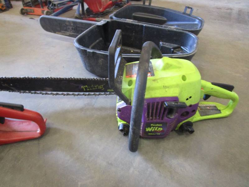 lot 54 image: (2) Chainsaws 18 Poulan 14 Jonsered