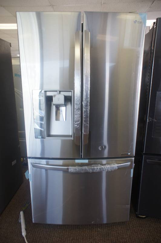 lot 2 image: NEW - SCRATCH AND DENT - LG ENERGY STAR MODEL # (LFXC24726S) - French Door Refrigerator - 36 - 24 cu ft - stainless steel  - TESTED WORKS - MSRP $ 2999.99