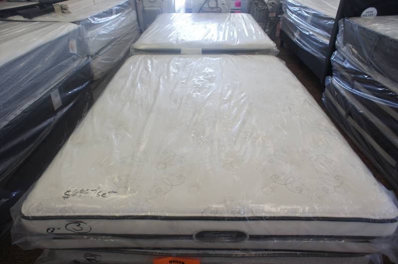 lot 15 image: NEW - QUEEN SIZE - SIMMONS BEAUTYREST - VANDERBILT - BAINBRIDGE - FIRM - PILLOWTOP - QUEEN SIZE MATTRESS MSRP $2299.99