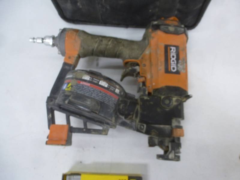 lot 34 image: Ridgid Coil Nail Gun