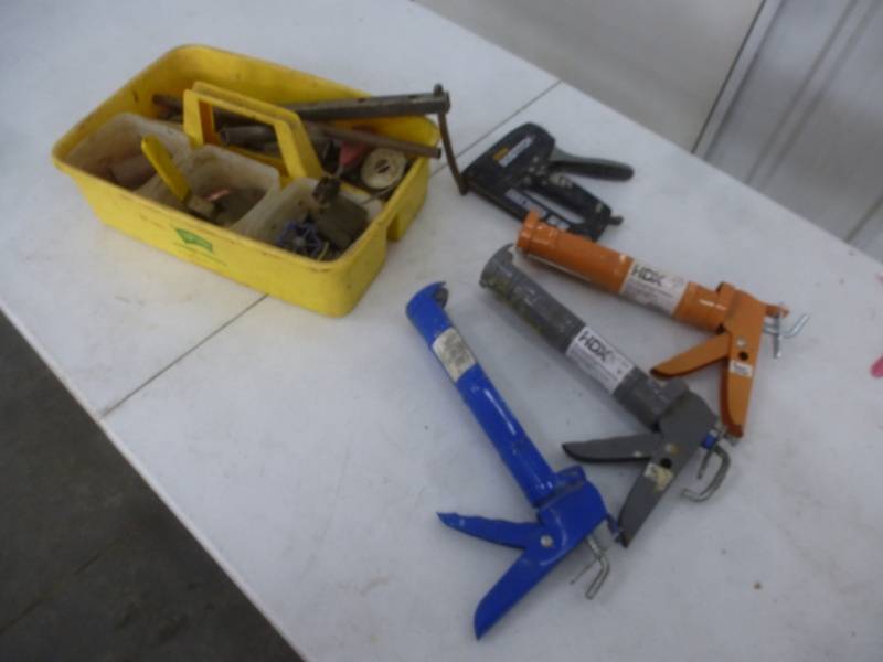 lot 62 image: Caulking Guns & Soldering Tools
