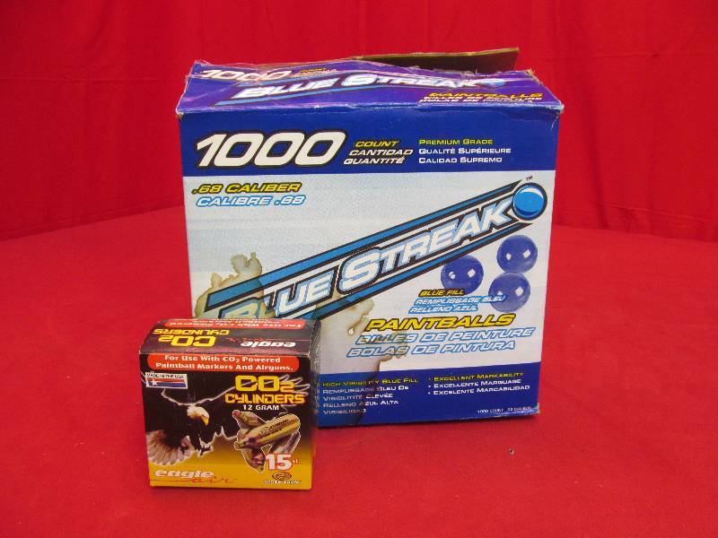 lot 22 image: paint balls, Co 2 cylinders