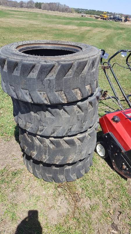 lot 42 image: Lot of (4) Bobcat Heavy Duty 10-16.6 Tires