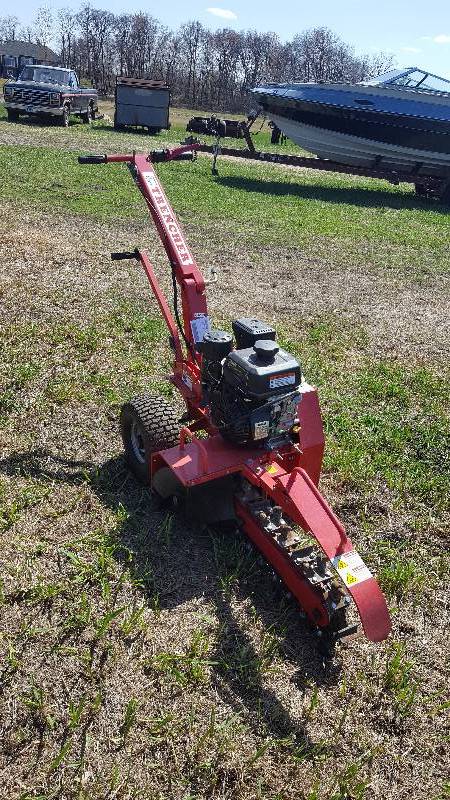 lot 28 image: Gasoline Walk Behind Trencher w Kohler Command Pro Motor