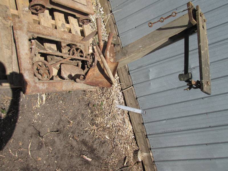 lot 99 image: platform scale with shovels...