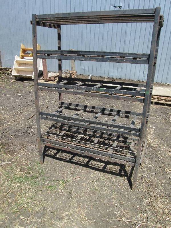 lot 104 image: metal shelving unit 4 wide x 21 d...