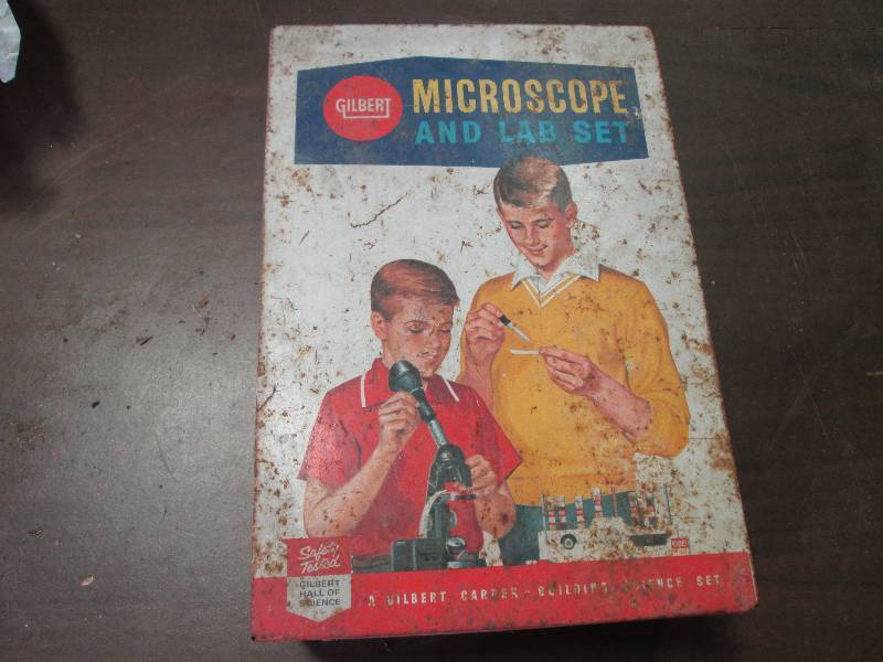 lot 149 image: Gilbert microscope set in tin box...