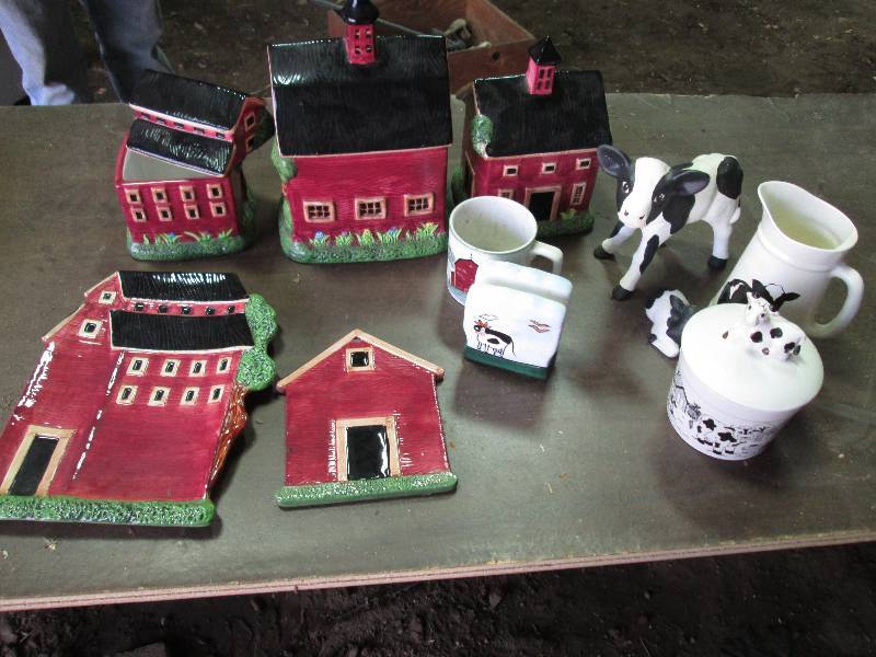 lot 168 image: cow and farm dcor...