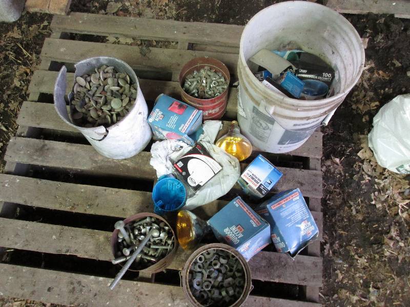 lot 175 image: pallet of miscellaneous bolts, nuts...