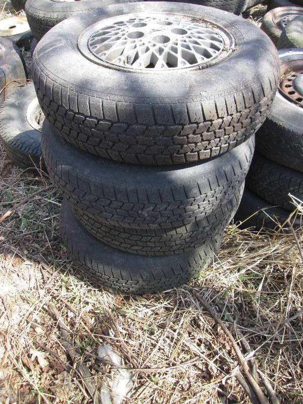 lot 188 image: aluminum rims - 4 custom tires all ...