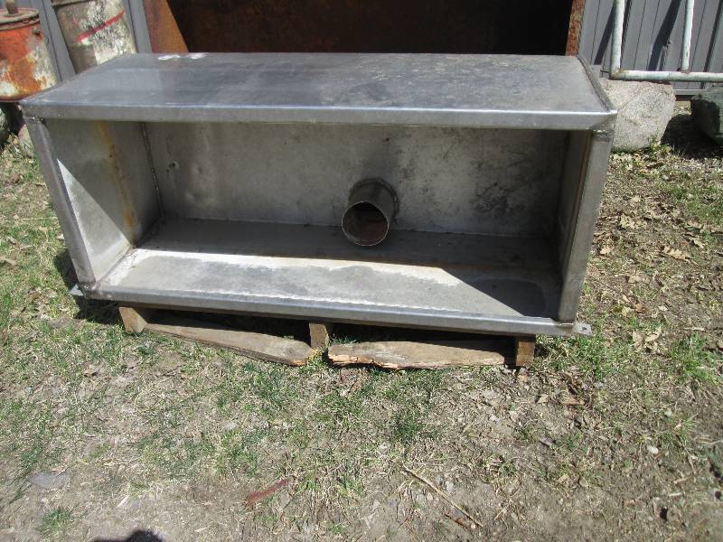 lot 204 image: stainless steel cow waterer with dr...