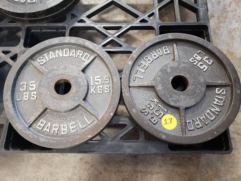 lot 17 image: 35lbs Olympic weight plates