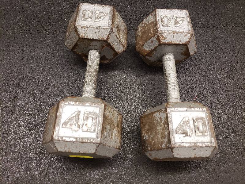 lot 40 image: 40lbs Dumbbells