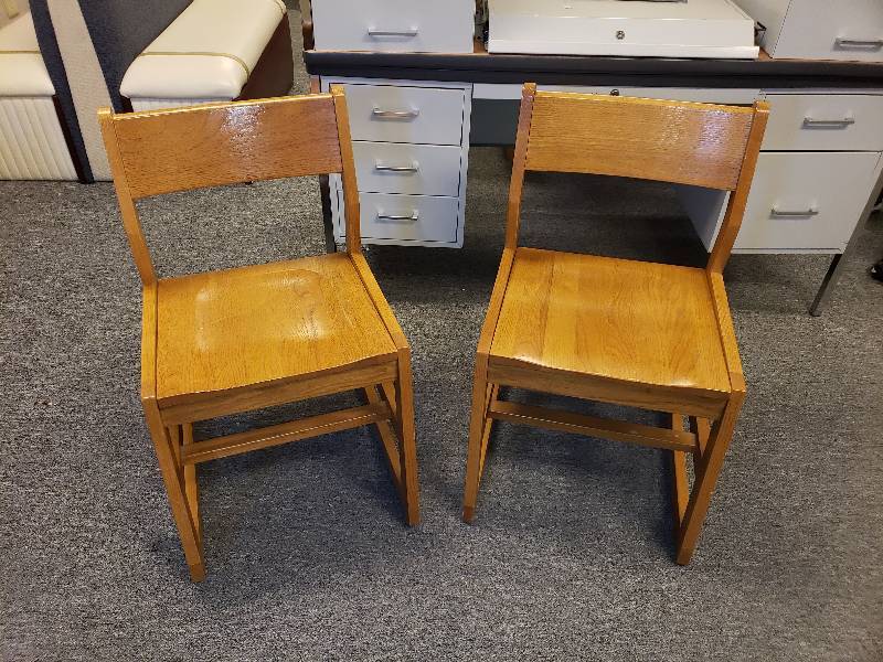 lot 55 image: Wooden chairs