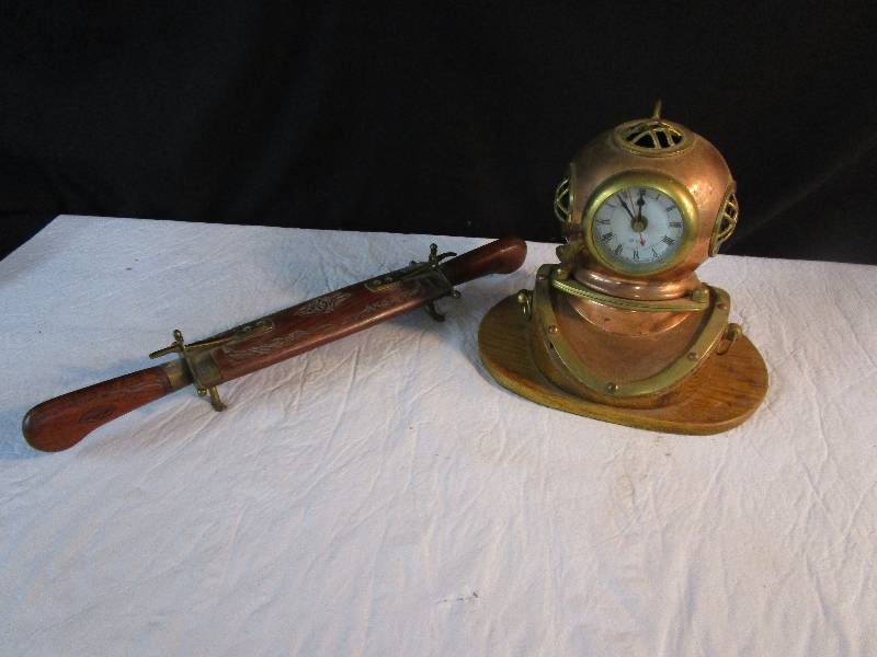 lot 77 image: Wood and Brass items