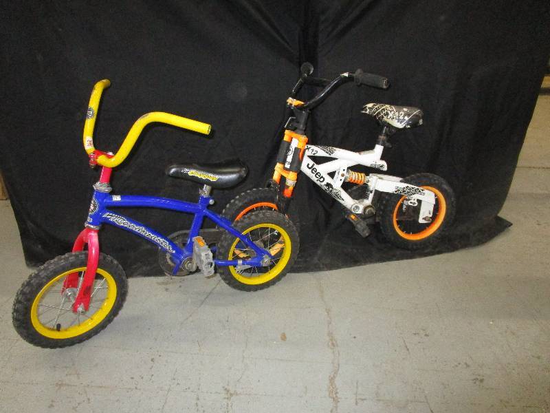 lot 162 image: Jeep Bike and Other Bike, Jeep Holds Air not sure on the Other Two