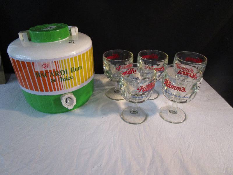 lot 27 image: Hamms Goblets and Cooler jug