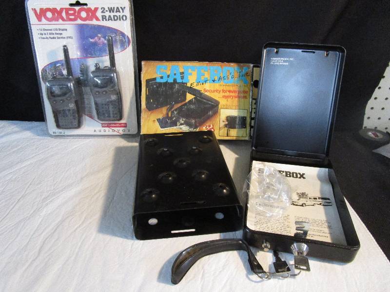 lot 50 image: 2 Way Radios and Safebox Both unused