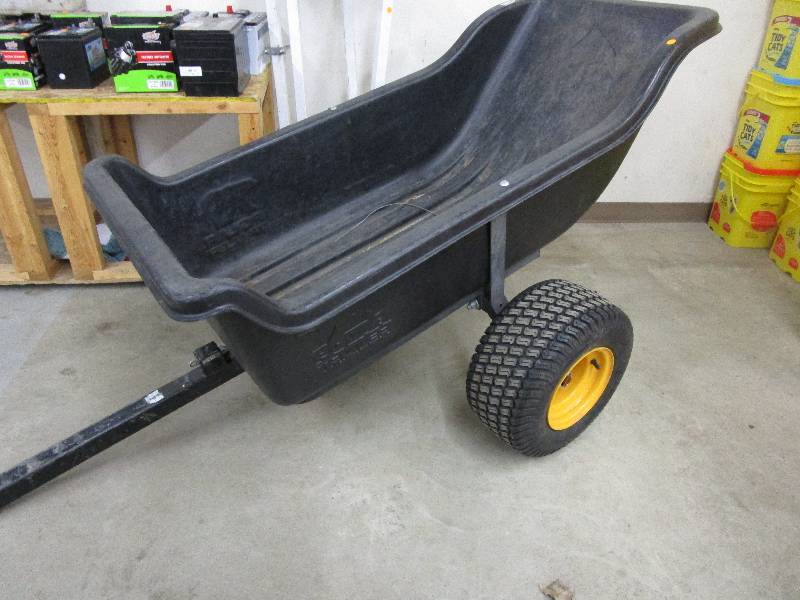 lot 16 image: Lawn Trailer With Drop Box and 62 without the Swivel and  Drop Hitch