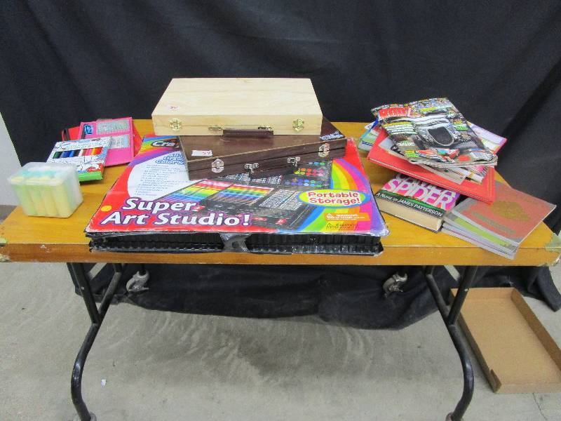 lot 54 image: Books, Artsy Stuff, Coloring Books and Various Items