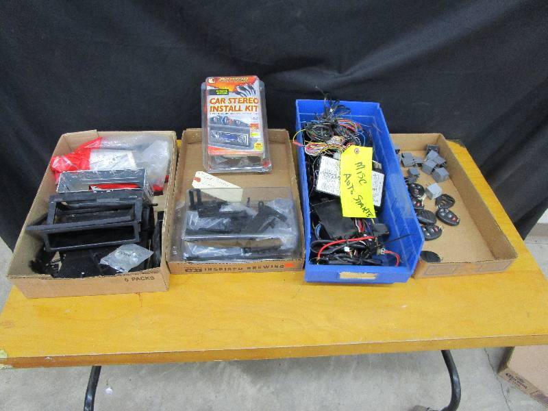 lot 72 image: Radio Install Kits, Auto Start Items, Gm Remote Transmitors and Other Misc