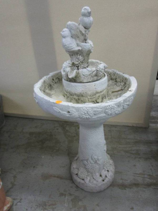lot 114 image: 3 Piece Bird Bath 31 H x 14
