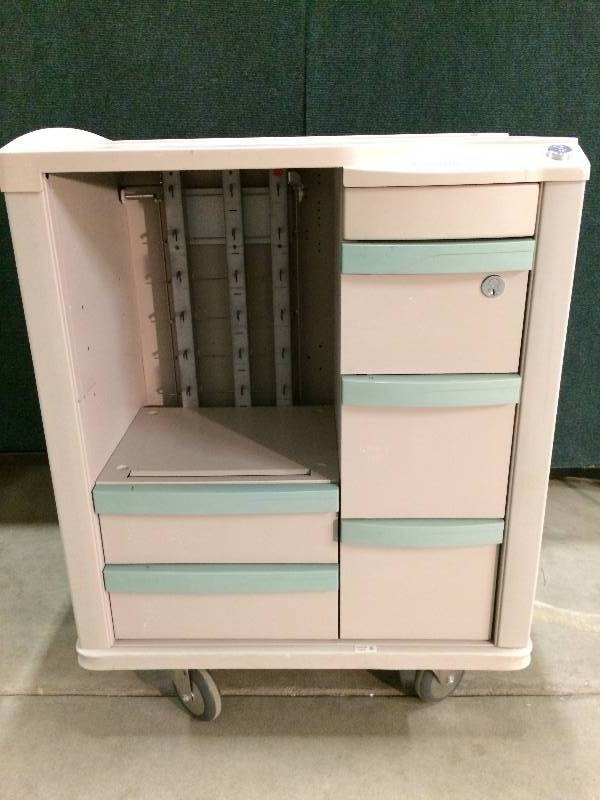 lot 7 image: Lionville 600 Medical Grade Heavy Duty Pharmacy Supply Medication Mobile Storage Crash Cart - Great For Garage Or Crafting Storage Too